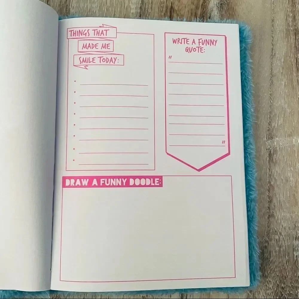 NWT Blue Ranbit Bunny Fuzzy Journal Inspirational Motivational Activity Book